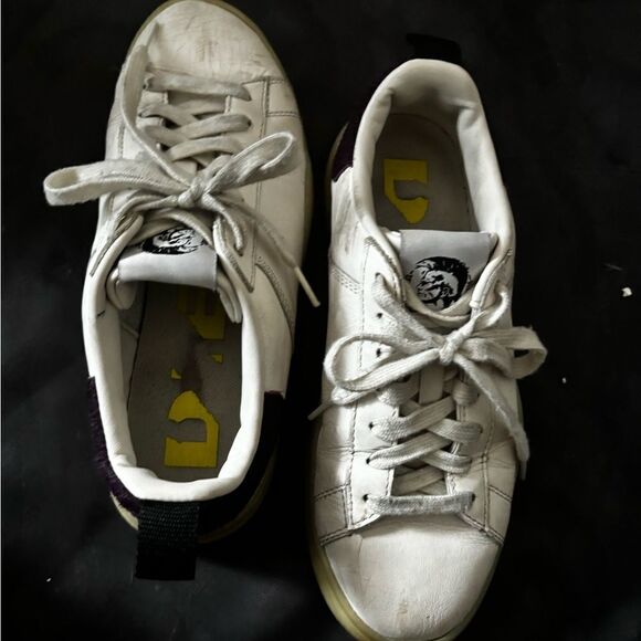 Diesel fur logo sneakers classic platform flats cute shoes y2k - Picture 7 of 7